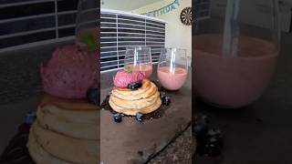 Soufflé Pancakes Blueberry Butter🥞🫐 breakfast food shorts cooking [upl. by Jocelyne255]