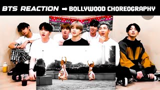 BTS REACTION ➡ Bollywood Song Choreography [upl. by Jadwiga]