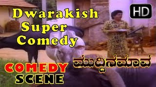 Dwarkish Super comedy  Kannada Comedy Scenes  Muddina Mava Kannada Movie  Shashikumar [upl. by Beckie]