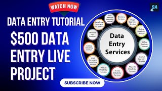 🔥500 ডলারের ডাটা এন্ট্রি প্রজেক্ট  500 Web Research Data Entry Live Project  Sharah Academy [upl. by Kamal835]