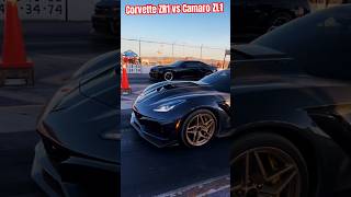 Corvette Z R1 contra Camaro Z L1 en la ciudad de Chihuahua Chihuahua México🔥arrancones dragrace [upl. by Erhart]