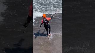 LEARNING the HARD WAY 😅 kitesurfing kitesurf crash learning [upl. by Drarreg]