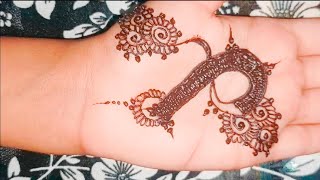 Easy letter design with mehendi simple and quick design [upl. by Fleur]