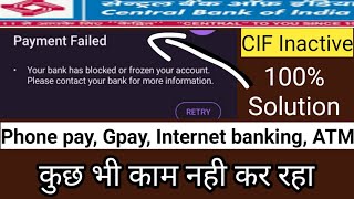 CBI Bank account blocked or frozen  phonepaynotworking cbibankaccountfrozen [upl. by Otaner]