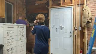 Mudroom Storage 7 Removing brick timelapse [upl. by Eerazed531]