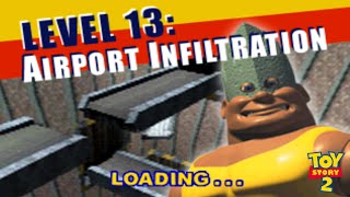 Toy Story 2  Buzz Lightyear to the Rescue PS1  Level 13 Airport Infiltration  Walkthrough [upl. by Bohrer]