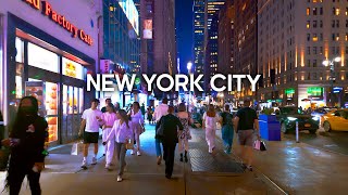 NYC Night Walk 🗽 Manhattan New York Walking Tour  USA [upl. by Ayila]