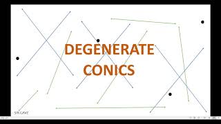 Degenerate Conics [upl. by Analrahc]