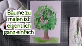 Einen Baum aquarellieren Einfach [upl. by Sinclare]