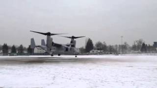 Osprey taking off from Patch Barracks [upl. by Einahpets]