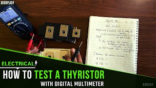 How to Test a Thyristor with Digital Multimeter Semikron SKKT 57016 E Dual Thyristor Module Test [upl. by Oyek638]