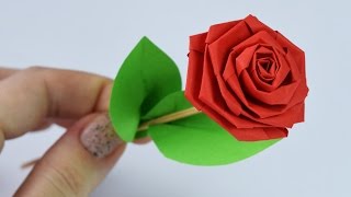 How to make PAPER ROSE  DIY [upl. by Suixela]