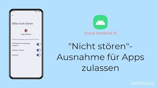 quotNicht störenquotAusnahme für Apps zulassen Android 15 [upl. by Caves368]