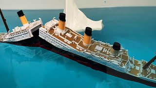 Titanic Model Sinking  Breaks in Half [upl. by Aihsram465]