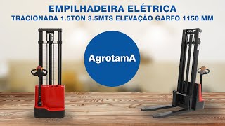 Empilhadeira Elétrica Tracionada 15ton 35mts elevação Garfo 1150 mm  Nagano [upl. by Adore]