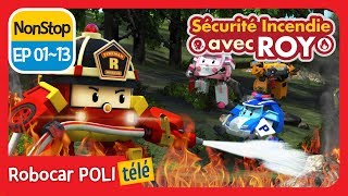 Sécurité incendie avec ROY  NON STOP 0113  Robocar POLI télé  Robocar POLI Français [upl. by Cohn654]