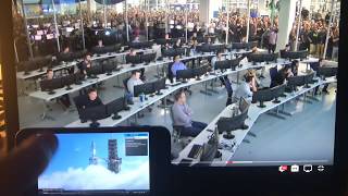 Falcon Heavy Reactions at SpaceX Mission Control [upl. by Aramen598]