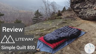 Review  Liteway Simple Quilt 850 FP The best Super UL Quilt English Subtitle [upl. by Kristin]