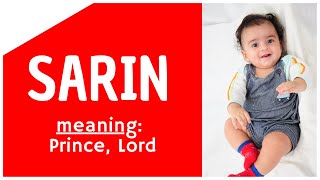 ✨ Sarin  Sarin Name Meaning – Sarin Name Status  Indian baby boy names  Hindu baby names [upl. by Akilat]