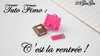 Tuto Fimo Cest la rentrée [upl. by Ynahpit76]