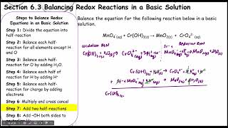 Balancing Redox Reactions in a Basic Solution [upl. by Draneb]