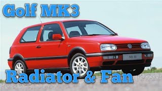 Golf MK3 radiator cooling fan  fan switch replacement Murphyslaw [upl. by Trah927]