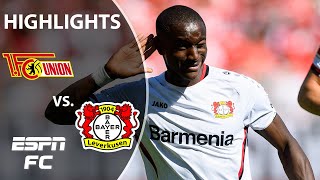 Moussa Diaby helps Bayer Leverkusen to draw vs Union Berlin  Bundesliga Highlights  ESPN FC [upl. by Bela297]