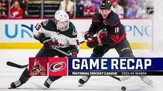 Coyotes  Hurricanes 127  NHL Highlights 2024 [upl. by Hall754]