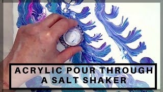 Acrylic Pour Through a Salt Shaker [upl. by Carina]