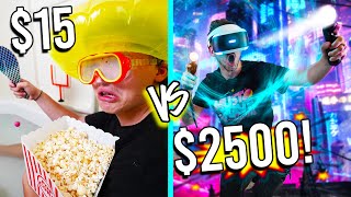 15 VS 2500 GAMING ROOMS Budget Challenge [upl. by Repip]