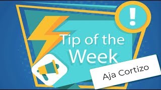 Aja Cortizos Tip of Week [upl. by Haleigh]