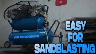 DIY Air Compressor for SANDBLASTING Homemade 👆Monster👆Prva Petoletka [upl. by Euqnimod]