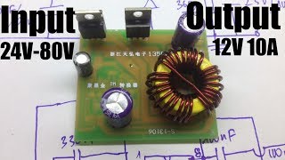 Powerful BUCK 10A 24V 80V to 12V [upl. by Krause558]