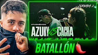 GAZIR reacciona a AZUKY vs CACHA en FMS MÉXICO 🇲🇽 [upl. by Yahsan]