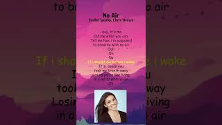 Jordin Sparks Chris Brown  No Air Lyrics shorts [upl. by Nemra]