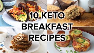 10 Keto Breakfast Recipes that ARENT Just Eggs [upl. by Kinghorn663]