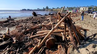 Capitola Beach after the floods [upl. by Einner308]