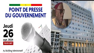 point de presse du gouvernement jeudi le 26 Ousmane sonko [upl. by Irehs]