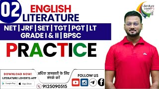 English Literature Practice Class 2  NET  JRF  SET  TGT  PGT  LT GRADE I amp II  BPSC [upl. by Digirb]