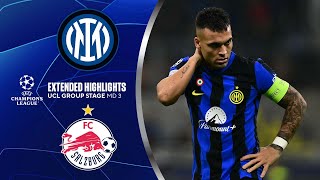 Inter vs Salzburg Extended Highlights  UCL Group Stage MD 3  CBS Sports Golazo [upl. by Alded]