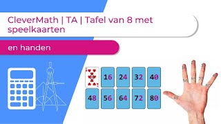 CleverMath  TA  Tafel van 8 met speelkaarten en handen [upl. by Rennob]