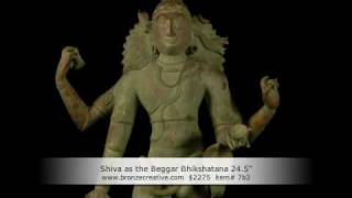 Shiva Statue Bronze Shiva as Beggar Bhikshatana Lord Shiva [upl. by Safoelc]