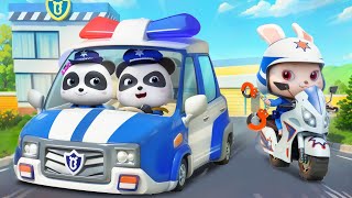 Brave Police Patrol Team  Police Chase  Nursery Rhymes amp Kids Songs  BabyBus  Cars World [upl. by Otreblon986]