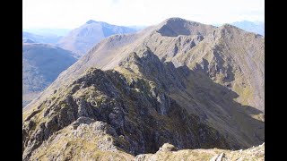 Aonach Eagach  360° Summit panorama from Meall Dearg [upl. by Nylleoj]