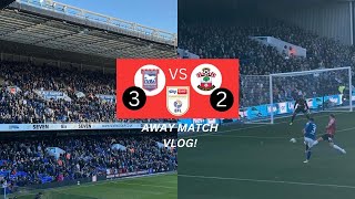 Ipswich Town vs Southampton Away Vlog  Heartbreaking 32 Defeat 💔 [upl. by Paloma]