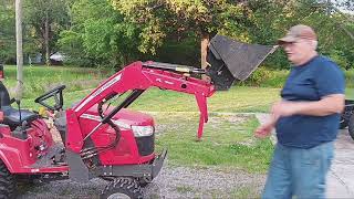 Massey ferguson gc1723e Loader removal and installation plus extras [upl. by Elwood180]