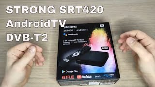 Strong SRT420  recenzja Android TV z tunerem DVBT2 4K HDR [upl. by Ahsitniuq]