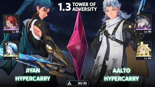 S0 Jiyan Hypercarry amp S6 Aalto Hypercarry  13 Tower of Adversity  Wuthering Waves [upl. by Aihsem115]