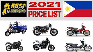 RUSI MOTORCYCLE PRICE LIST IN PHILIPPINES 2021 [upl. by Billat469]