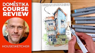 Improve your URBAN SKETCHING fast  Albert Kiefer ‘House Sketcher’ DOMESTIKA REVIEW [upl. by Nauwaj]